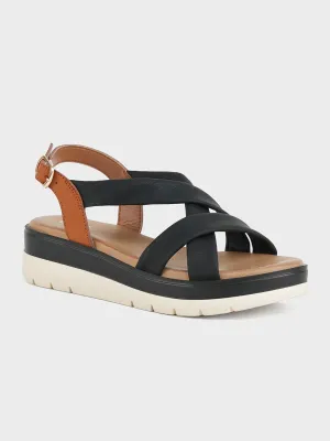 Womens "LUELLA" Casual Cross Over Sandals