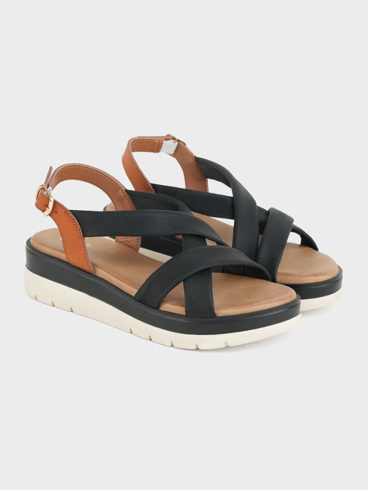 Womens "LUELLA" Casual Cross Over Sandals