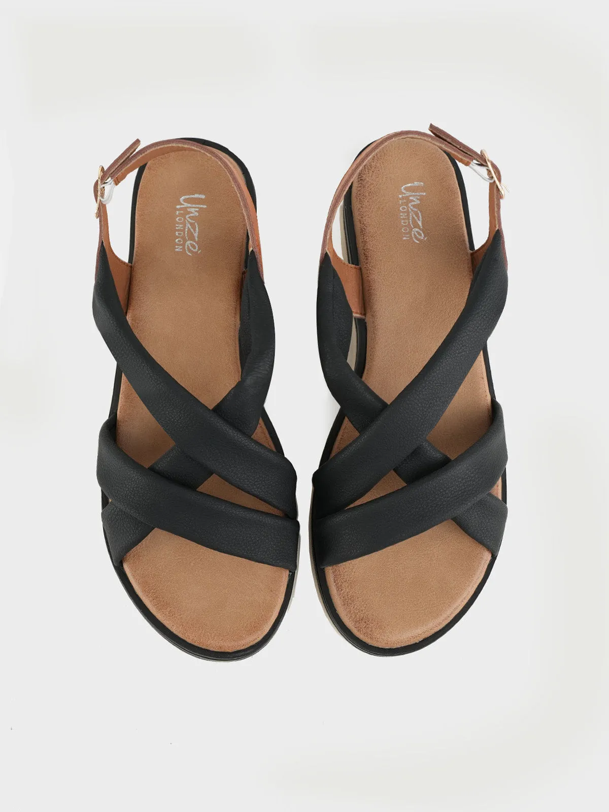 Womens "LUELLA" Casual Cross Over Sandals